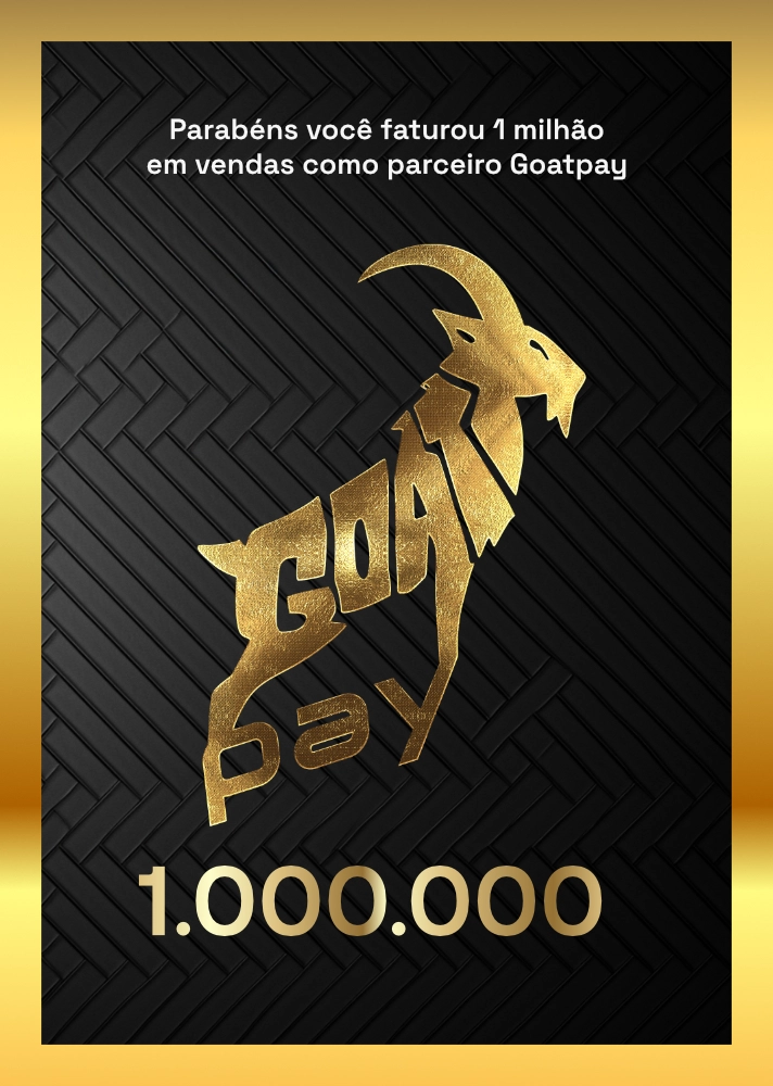 Placa de 1 milhão Goatpay_